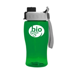 18 Oz. Transparent Bottle With Quick Snap Lid