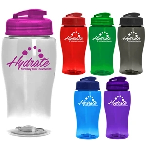 18 oz. Transparent Bottle with Flip Lid