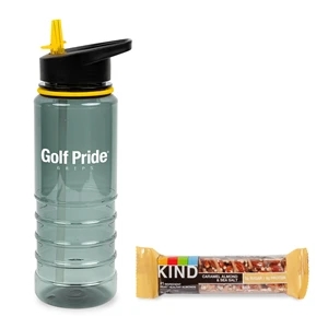 On the Go Sip n' Snack with 25 oz Tritan Water Bottle