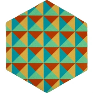 Hexagon Shape Soft Mouse Pad 7.38"x 8.52"x 0.125"