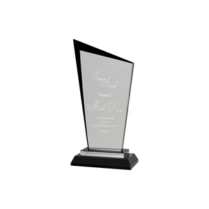 8" Black Razor Glass Award