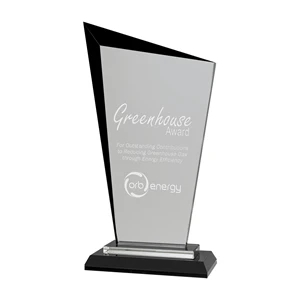 9 1/2" Black Razor Glass Award