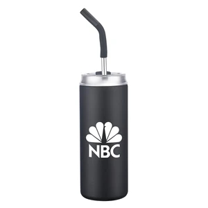 20 oz Stainless Steel Tumbler with Silicone Straw