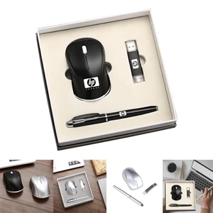 Employee Award Gift Set Pen, Wireless Mouse & 8GB Flash Disk