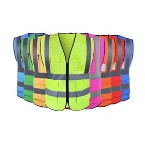 Multi Pocket High Visibility Reflective Safety Vest