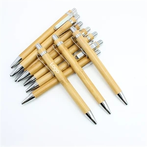 Bamboo Wooden Sustainable Retractable Ballpoint Pen