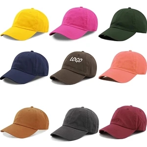 Unisex Adjustable Cotton Plain Baseball Dad Hat