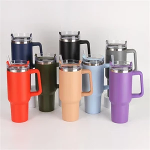 Custom Logo 40 oz. Stainless Steel Tumbler With handle