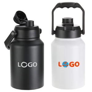 64 Oz. Insulated Stainless Steel Water Bottle Jug W/ Handle