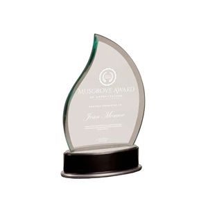 7 3/4" Jade Flame Metro Glass Award