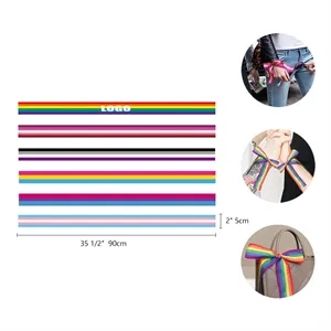 LGBT Pride Rainbow Stripe Ribbons Wrapping Hair Ties