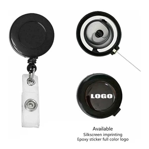 Retractable ID Round Holder Badge Reels with Alligator Clip