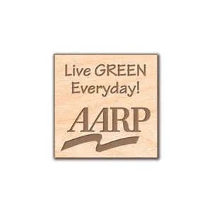 USA Made Square Wood Lapel Pins (1")