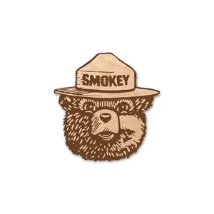 USA Made Custom Shape Wood Lapel Pins (up to 2 sq inches)