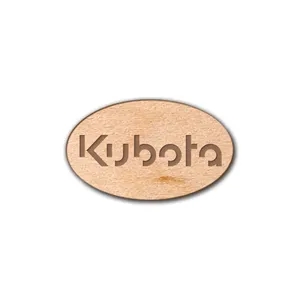 USA Made Oval Wood Lapel Pins (0.75"x1.25")