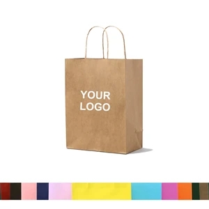 Custom Logo Color Customizable Kraft Paper Shopping Bag