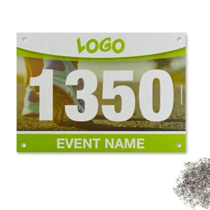 Custom Running Bib Race Number Tag with Pin