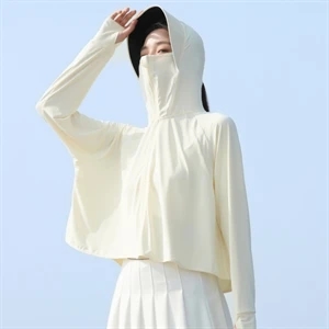 Sun Protection Jacket Hoodie Cooling Shirt with Face Mask