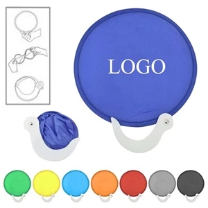 Pop Up Polyester Foldable Handheld Fan