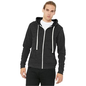 BELLA+CANVAS Unisex Triblend Sponge Fleece Full-Zip Hoodie.