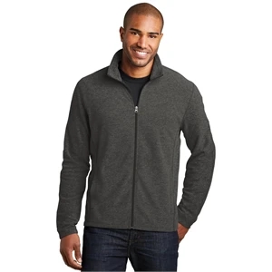 Port Authority Heather Microfleece Full-Zip Jacket.