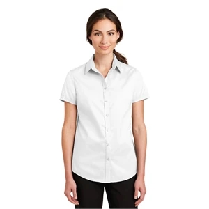 Port Authority Women's Short Sleeve SuperPro Twill Shirt.