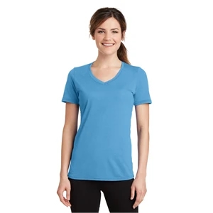 Port & Company Women's Performance Blend V-Neck Tee.