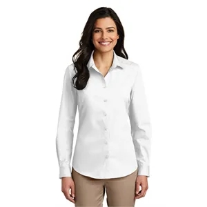 Port Authority Women's Long Sleeve Carefree Poplin Shirt.