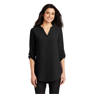 Port Authority Women's 3/4-Sleeve Tunic Blouse.