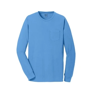 Port & Company Beach Wash Garment-Dyed Long Sleeve Pocket...