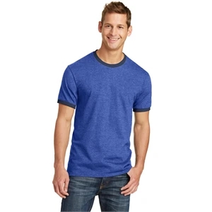 Port & Company Core Cotton Ringer Tee.