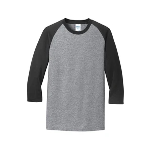 Port & Company Core Blend 3/4-Sleeve Raglan Tee.