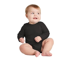 Rabbit Skins Infant Long Sleeve Baby Rib Bodysuit.