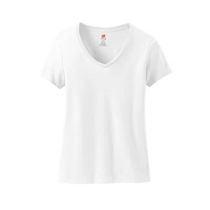 Hanes Women's Perfect-T Cotton V-Neck T-Shirt.