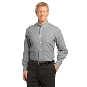 Port Authority Plaid Pattern Easy Care Shirt.