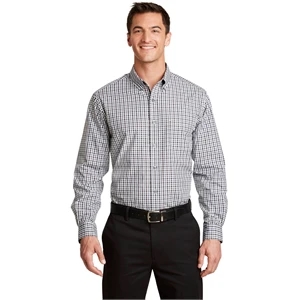 Port Authority Long Sleeve Gingham Easy Care Shirt.