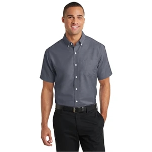 Port Authority Short Sleeve SuperPro Oxford Shirt.