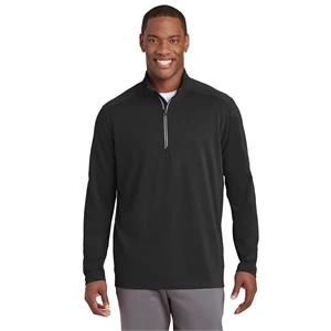 Sport-Tek Sport-Wick Textured 1/4-Zip Pullover.
