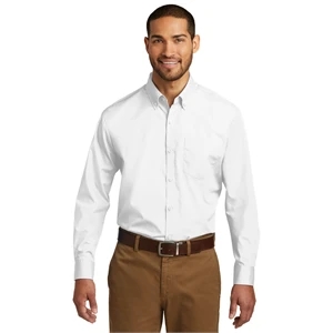 Port Authority Tall Long Sleeve Carefree Poplin Shirt.