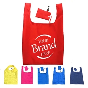 Oxford Folding T-Shirt Style Grocery Shopping Tote Bag