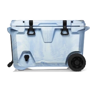 Brumate BruTank 55Quart Rolling Cooler in Blue and White Swi