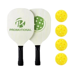 Custom Wooden Pickle Ball Paddles Set With Carrying Bag