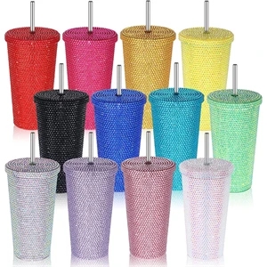 16.9 oz Studded Bling Diamond Rhinestone Tumbler