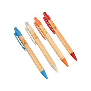 Wheat straw Bamboo Retractable Ballpoint Pen