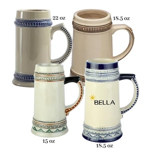 15/18.5/22 Oz. Ceramic Beer Mugs