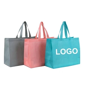 Nonwoven Big Shopping Tote Bag 19 1/2 x 15 1/2 x 7 1/2"