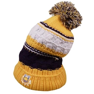 Striped Team Pom Beanie