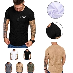 Men's Muscle T Shirt Stretch Short Sleeve