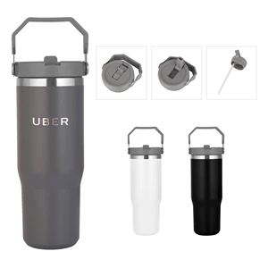 Expedition™ 30 oz Vacuum Flip Straw Tumbler (Laser Engraved)