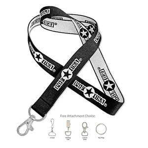 Custom Logo 3/4" Custom Woven Polyester Lanyard